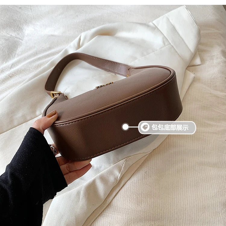 Fashion Armpit Bag 2024 New Style Simple Fashion Dumpling Bag High-end Retro Versatile Shoulder Crossbody Bag