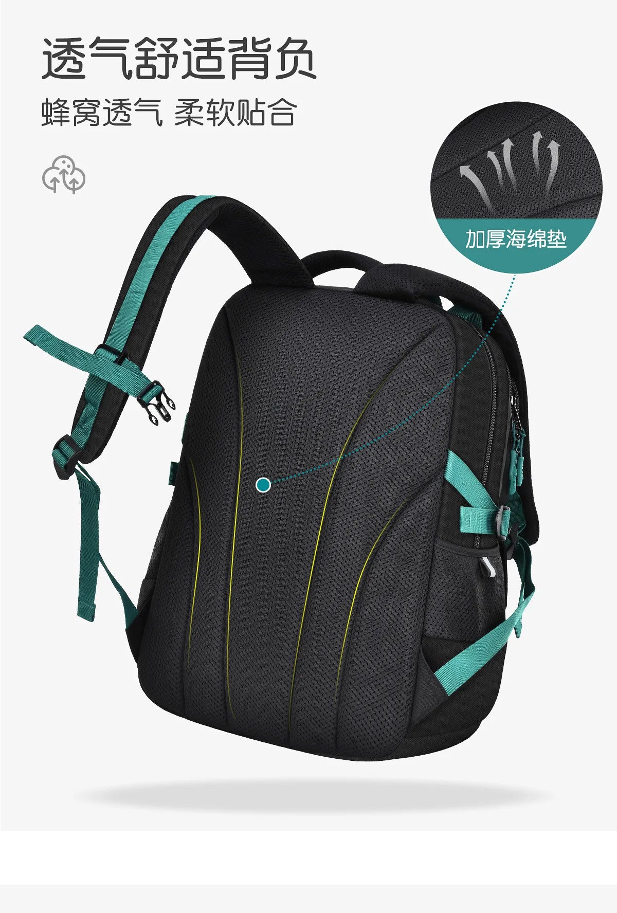 Boys Backpack Large Capacity Refrigerator Open Door Waterproof Backpack School Bag for Primary and Secondary School Students