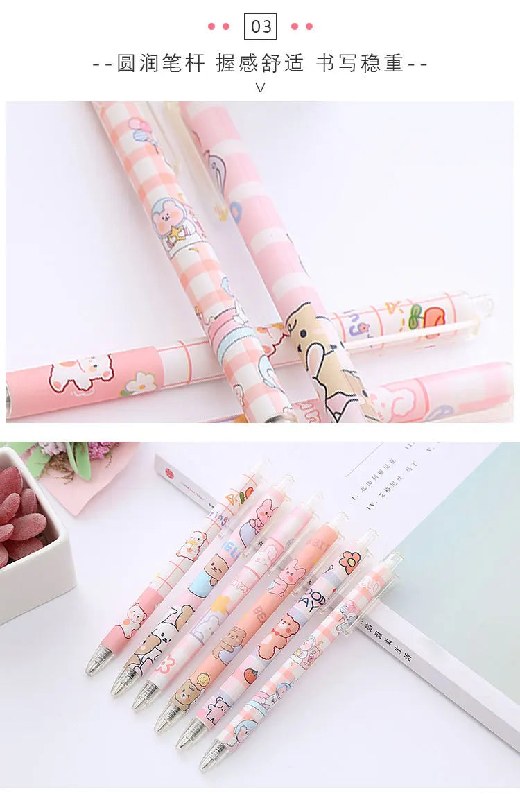 One. Peach quick-drying gel pen, cute peach office signature pen, press student pen wholesale. Color random