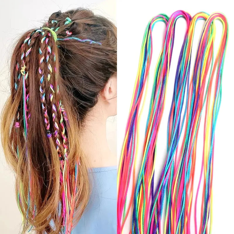 30Pcs Colorful Randomly Hair Braids Rope Strand for Hair Braiding Girls DIY Ponytail Braids Women Styling Tool Dreadlocks