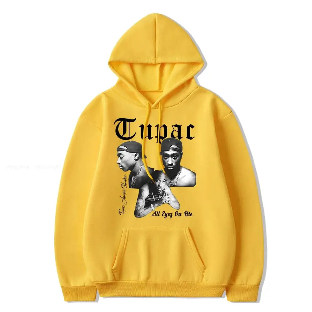 2024 nouveau sweat à capuche rappeur masculin et féminin 2D Tupac à la mode streetwear costume hip-hop Dalian