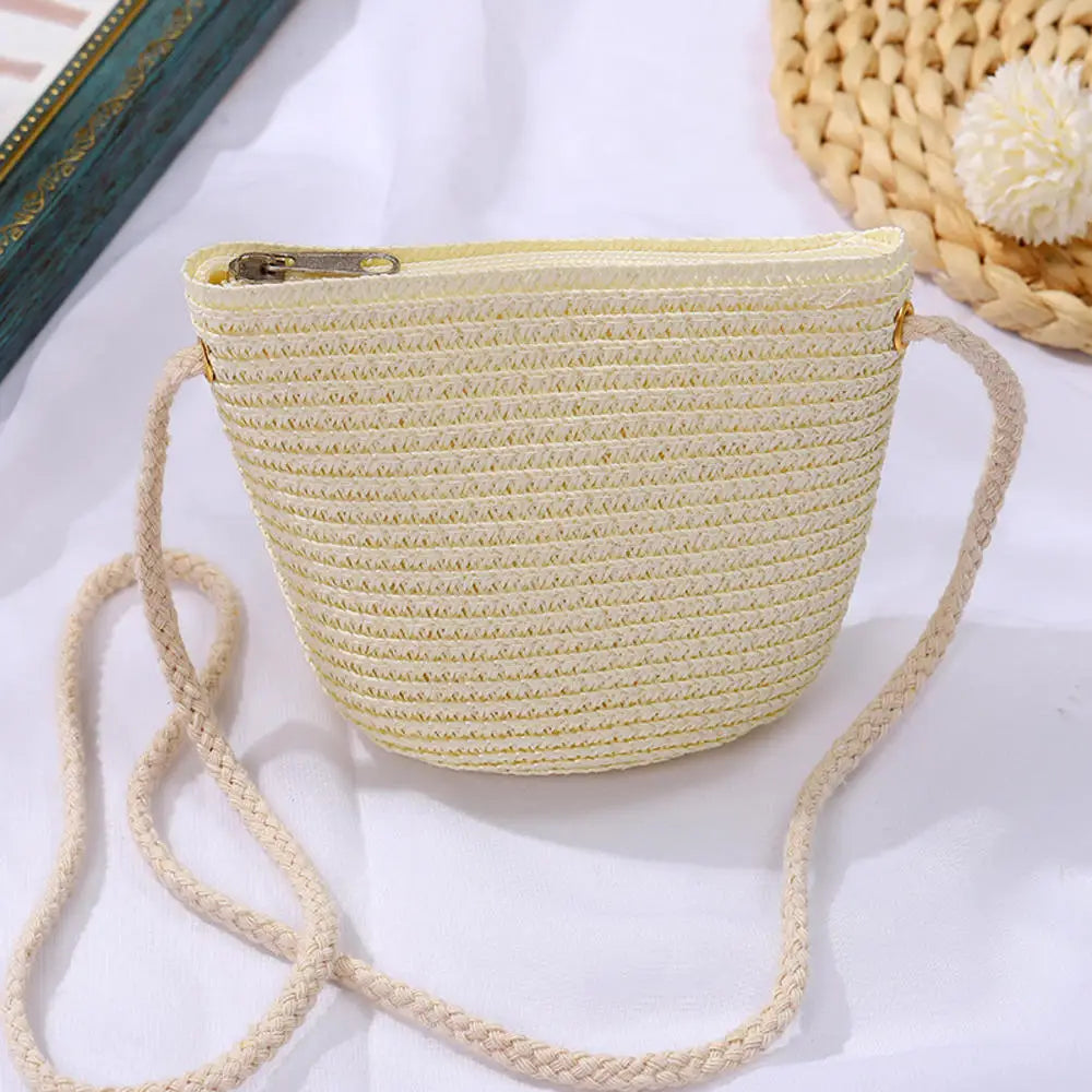 Soft Straw Tote Bags Personalized Travel Shopping Bag Beach Weave Handbag Female Bohemian Shoulder Bag Valentine's Day Gift