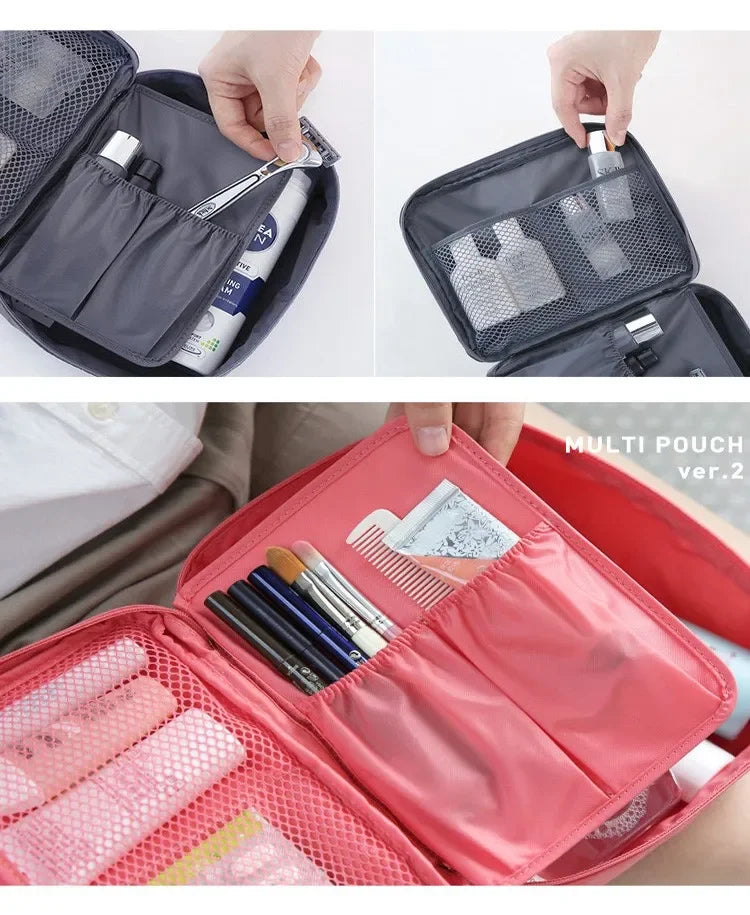 High Capacity Outdoor Girl Makeup Bag Women Cosmetic Bag Toiletries Organizer Waterproof Female Storage Make up Cases