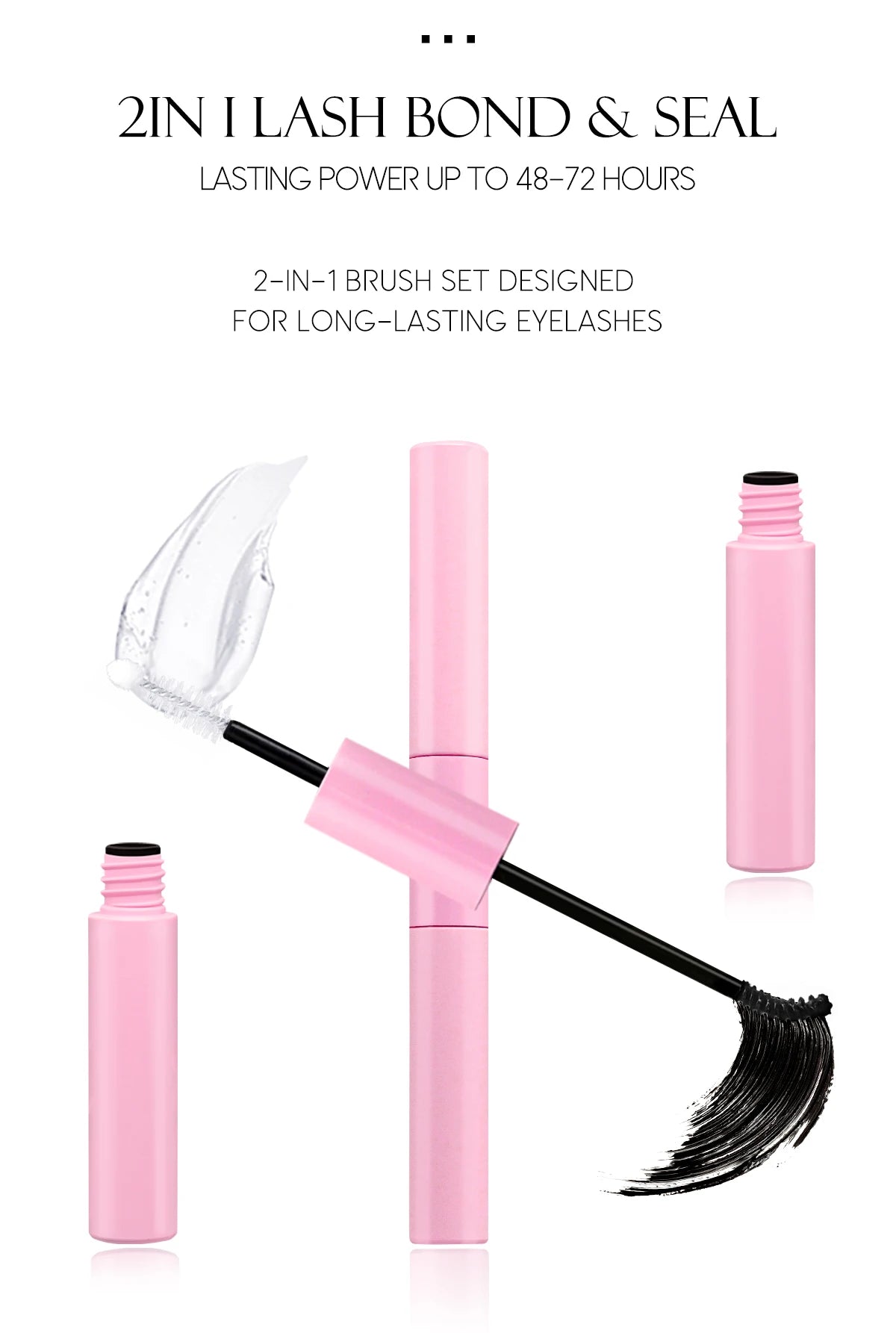 Lashes Clusters Set Extensions Kit Fake eyelashes Mix Lash Clusters with Lash Bond Seal and Lash Applicator Tool Makeup