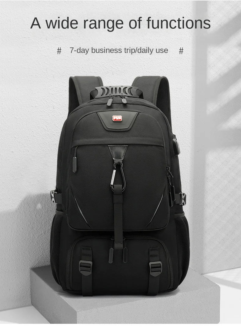 Large Expandable Trave Backpack Hiking Laptop USB Charging Men Bags Outdoor Multifunction Business Backpacks With Shoes Pocket