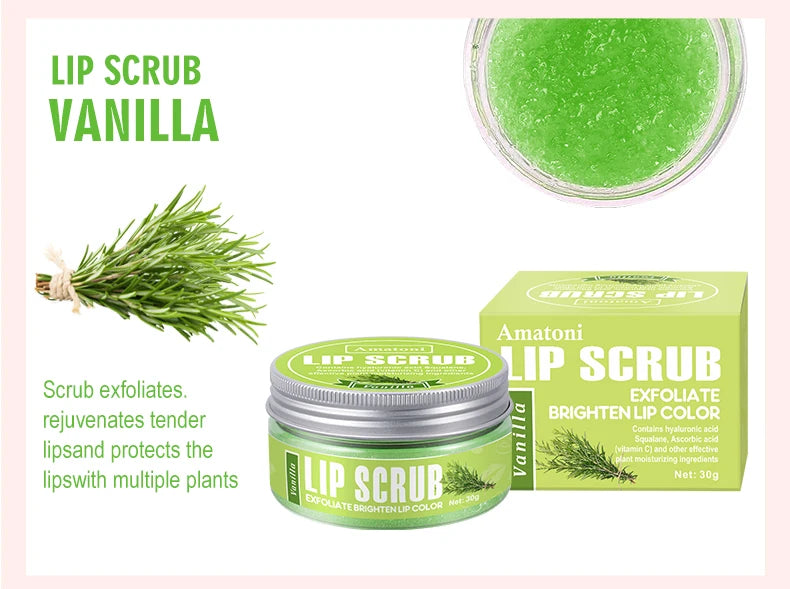 Lip scrub 30g raspberry vanilla coconut watermelon lip brighten exfoliating lip moisturizing gift for women