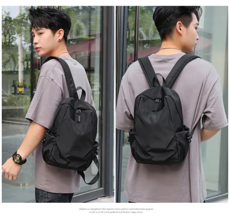 Mini Men's Backpack Fashion Small Black Shoulder School Bag for Man 2023 Canvas Designer Waterproof Sports Travel Male Backpacks