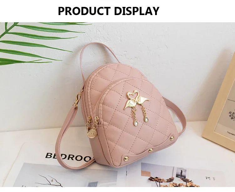 Women's Backpacks PU Leather Casual Small Women Bags Luxury Handbag Phone Purse Multifunction School Backpacks