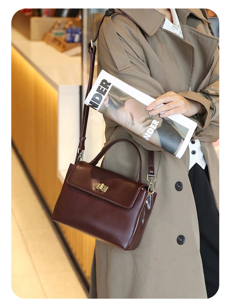 Cowhide Genuine Leather Tote Bag for Women High Quality Soft Leather Handbag Fashion Crossbody Bags Female Shoulder Handbag Lady