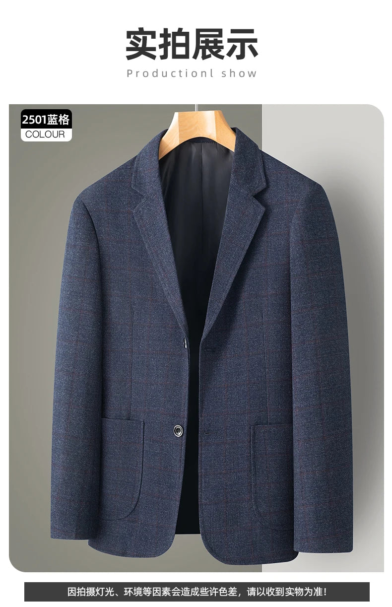 Blazer tendance pour homme, nouvelle mode, tenue professionnelle décontractée, style britannique, ample, quatre saisons