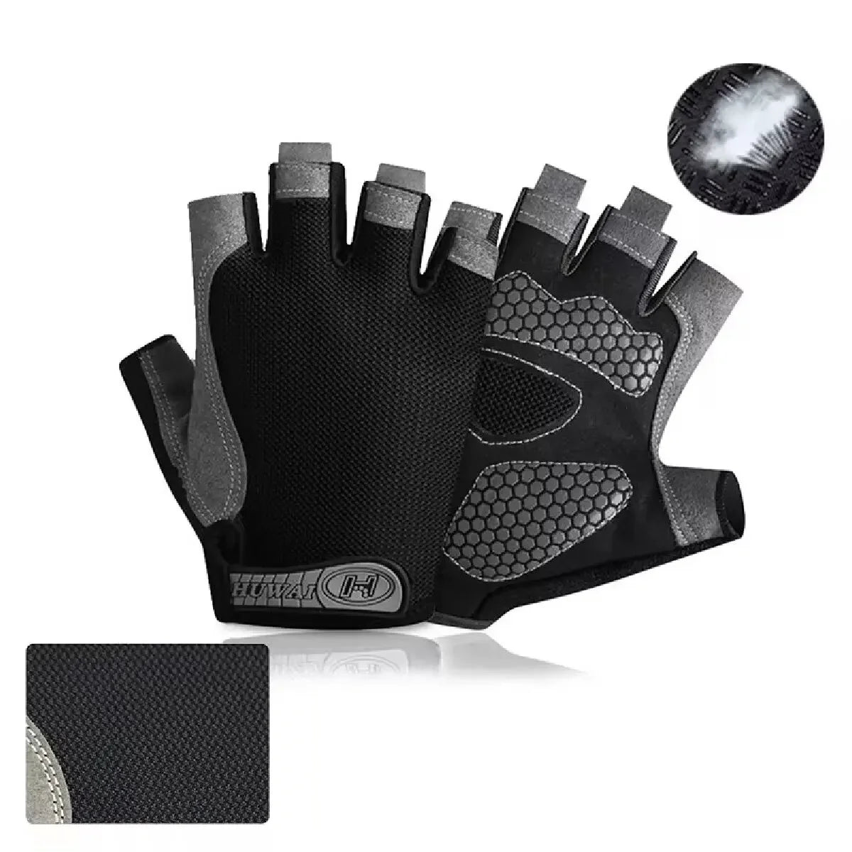 Professional Gym Fitness Breathable Anti-Slip Women Men Half Finger Summer Fishing Cycling Fingerless Gloves Female Bicycle Bike