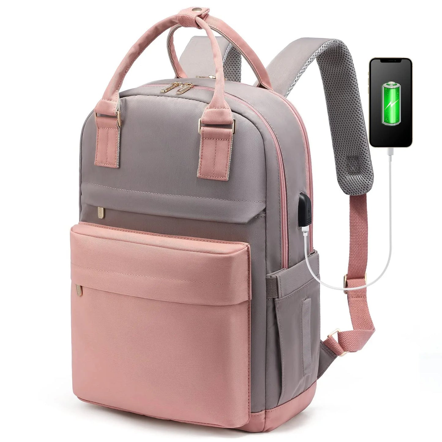 14 15 Inch Laptop Backpack with USB Charging Port,Tear Resistant Business Backpack for Travel, Casual Daypack for Men Women