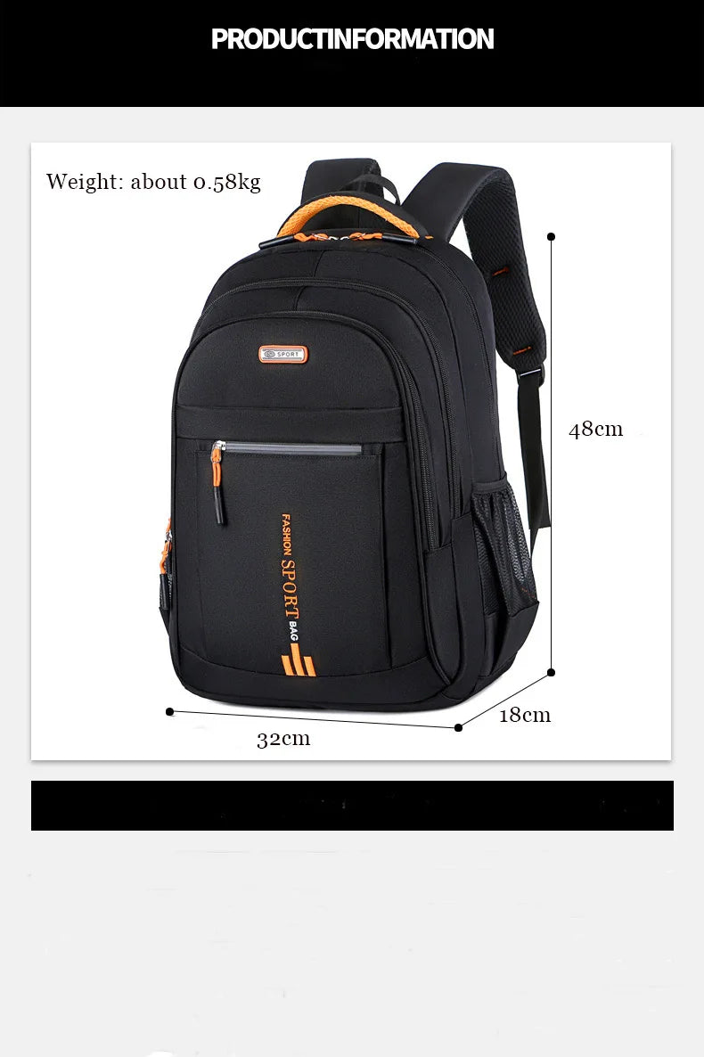 Men's Backpacks Oxford Waterproof Rucksack Business Computer Bag Casual Backpack Senior High School Student Schoolbag Large Capa