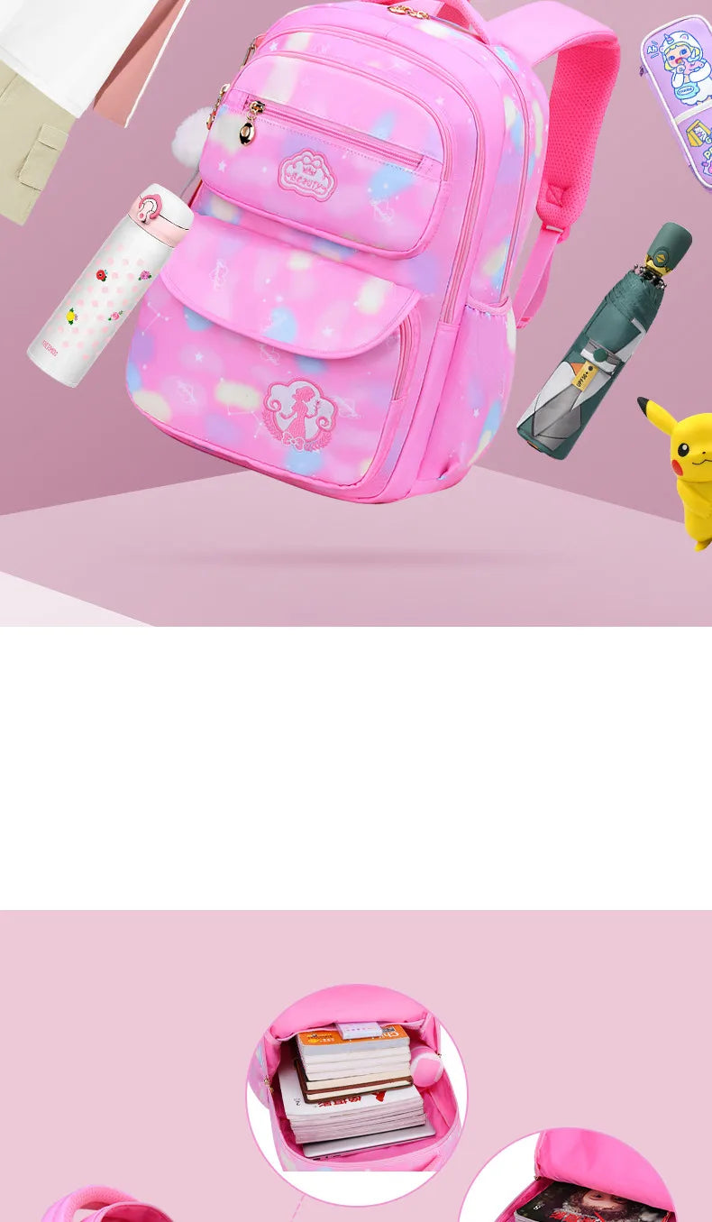 Girl School Bag Backpack Back Pack For Teenager Women Children Female Pink Schoolbag Primary High Bagpack Class Teens Child Kids