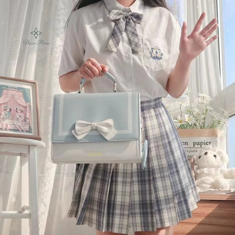 Sac à bandoulière transparent tendance pour femme, sac à main de style preppy japonais, sac à main tendance Kawaii JK polyvalent