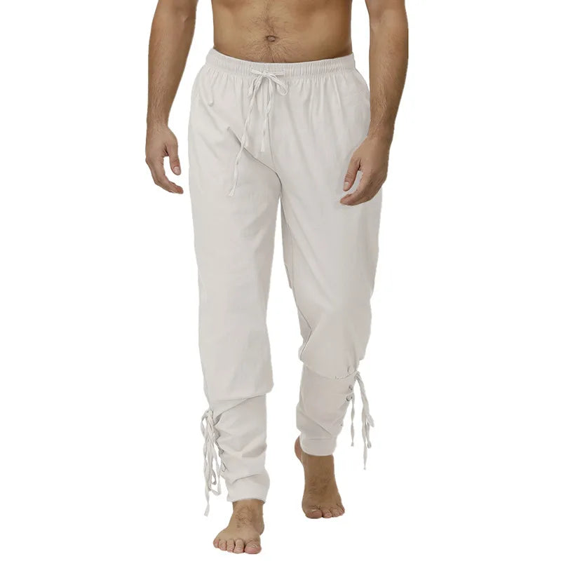 Pantalon de pirate Viking Costume pour hommes Pantalon médiéval Renaissance Short à cordon Costume d'Halloween Cosplay adulte