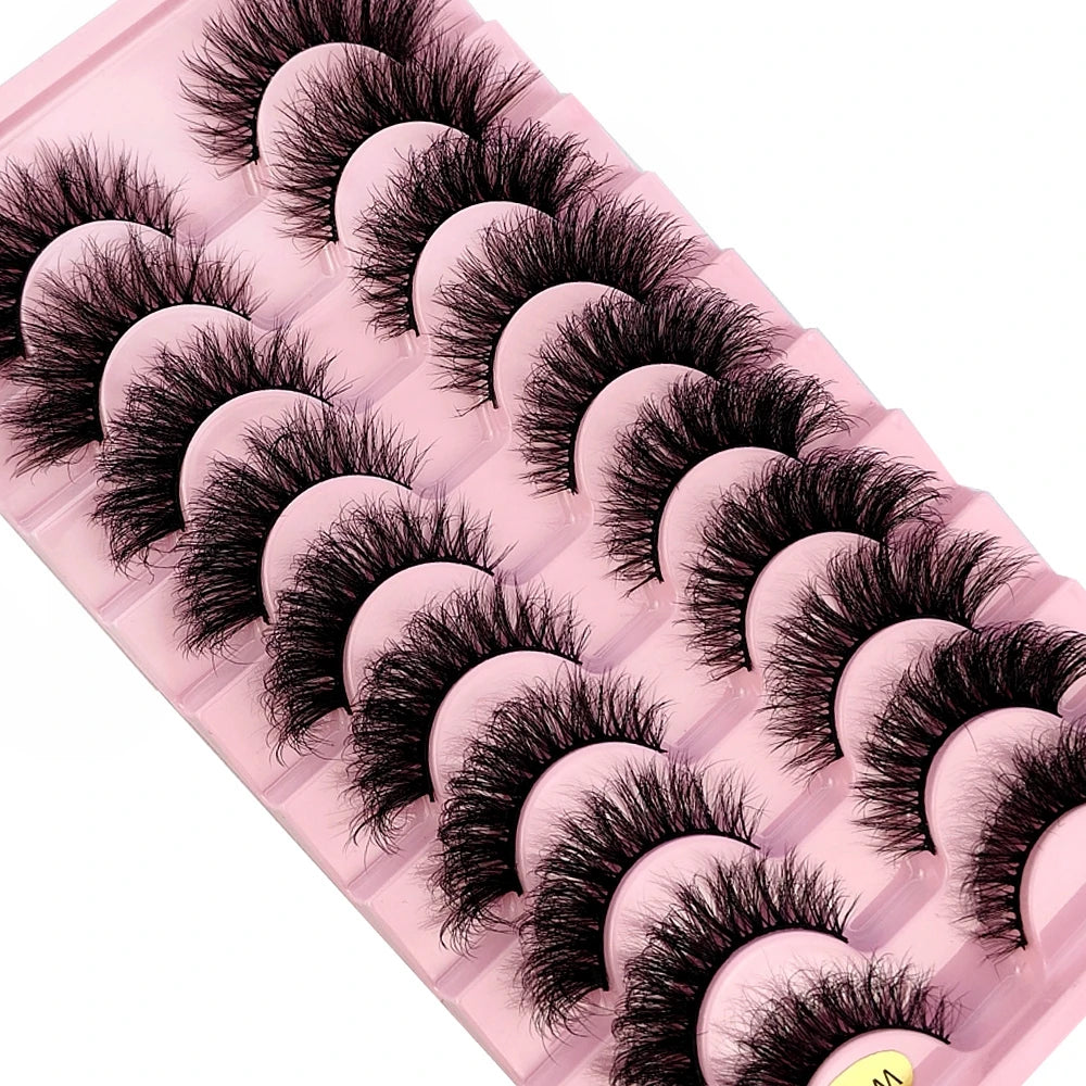 HBZGTLAD New 10 Pairs Natural False Eyelashes Fake Lashes Long Makeup 3d Mink Lashes Extension Eyelash Mink Eyelashes for Beauty