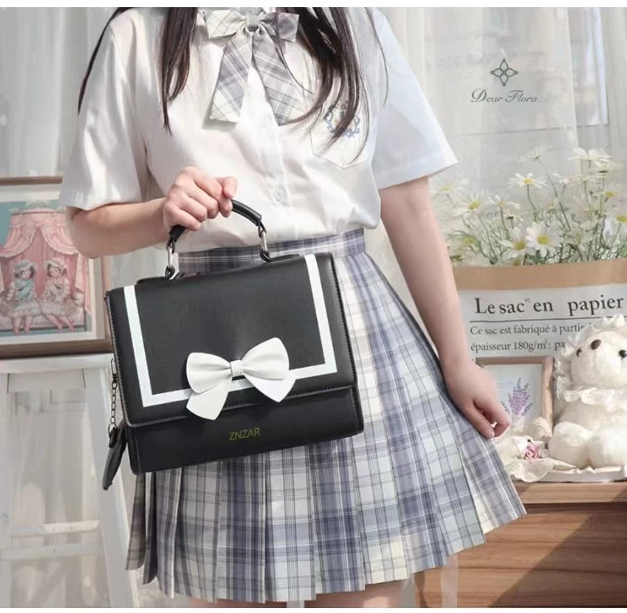 Sac à bandoulière transparent tendance pour femme, sac à main de style preppy japonais, sac à main tendance Kawaii JK polyvalent