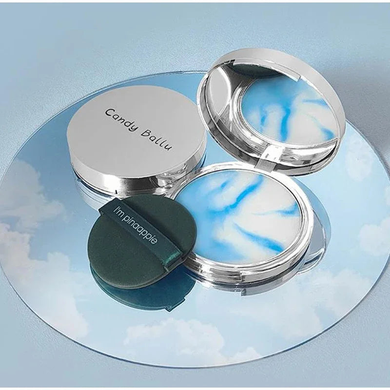 Blue Sky Setting Powder Cake Natural Long-Lasting Oil Control Face Foundation Waterproof Matte Compact  Loose Powder Makeup