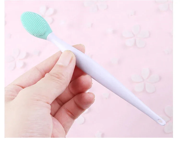 1 brosse nettoyante en silicone pour le visage, soin de la peau, exfoliante, pour le nez, pour éliminer les points noirs