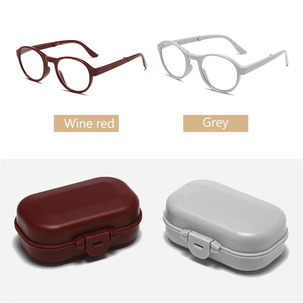 Lunettes de lecture design MINI tendance pour hommes et femmes, petites lunettes pliantes, monture en métal noir, avec boîte d'origine, portables