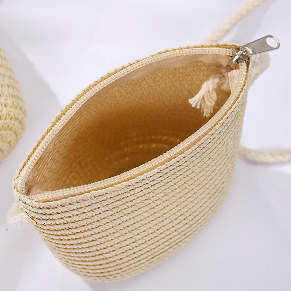 Soft Straw Tote Bags Personalized Travel Shopping Bag Beach Weave Handbag Female Bohemian Shoulder Bag Valentine's Day Gift