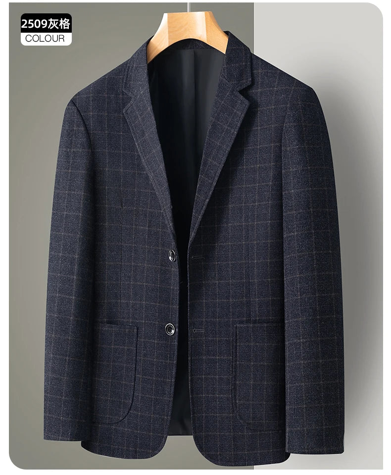 Blazer tendance pour homme, nouvelle mode, tenue professionnelle décontractée, style britannique, ample, quatre saisons