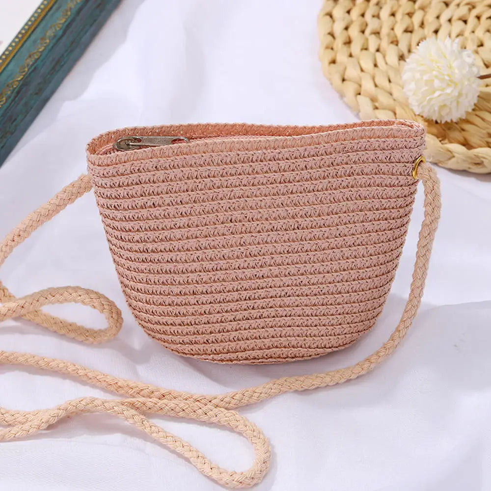 Soft Straw Tote Bags Personalized Travel Shopping Bag Beach Weave Handbag Female Bohemian Shoulder Bag Valentine's Day Gift