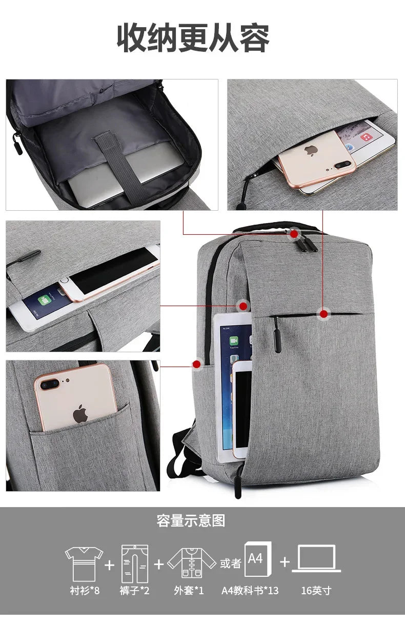 Men Fashion New Backpack Lovers Travel Bagpack Women 2024 Laptop Mochila Man Rucksack Male Shoulder Bags Phone Purse Briefcases