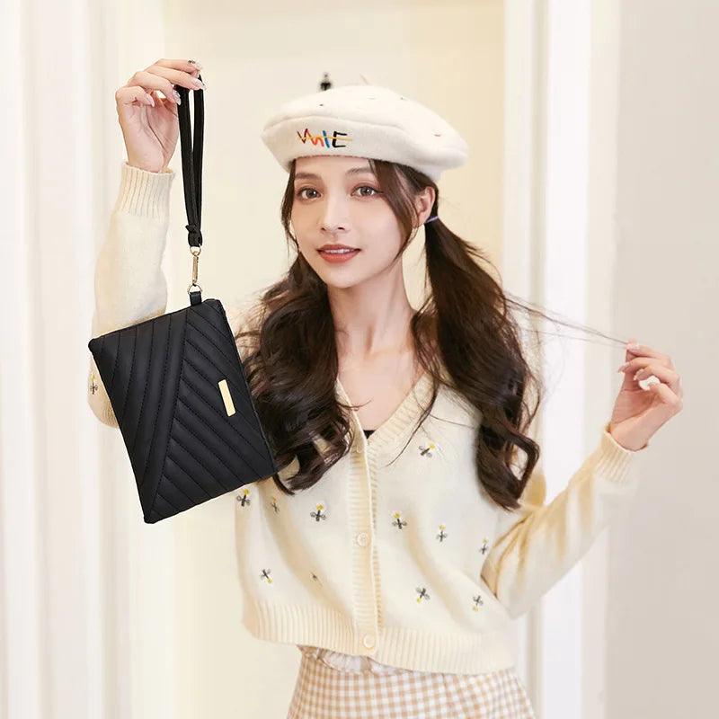 Fashion Embroidery Women Envelope Clutch Bag Ladies Evening Party Large Capacity Clutches Handbag PU Leather Phone Purses Bolsas