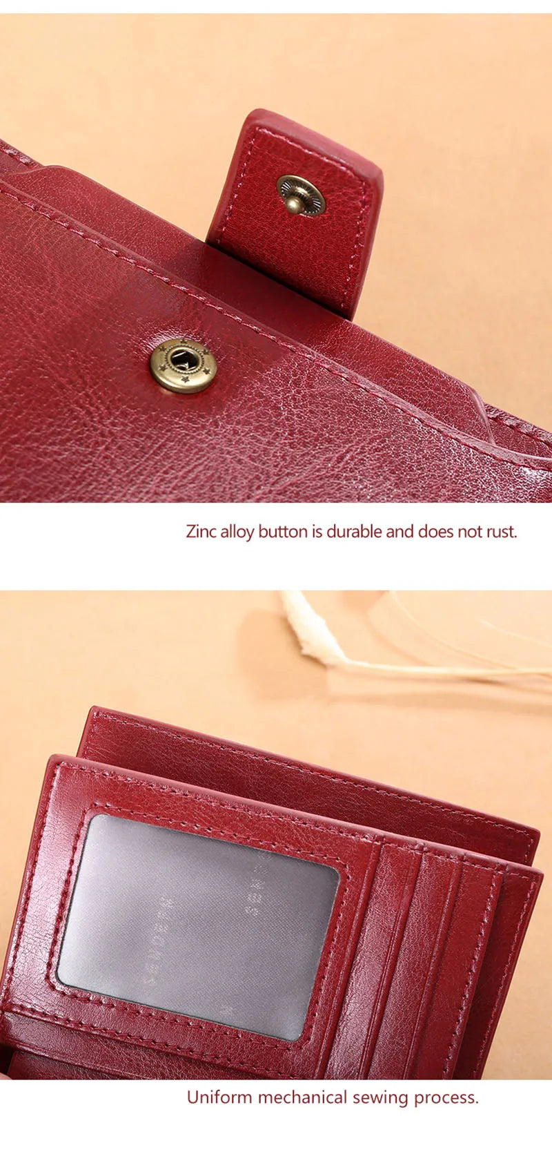 2024 New Short Women Wallets Genuine Leather Zipper Coin Pocket Women Purse Name Engraved Quality Card Holder Kpop Female Wallet