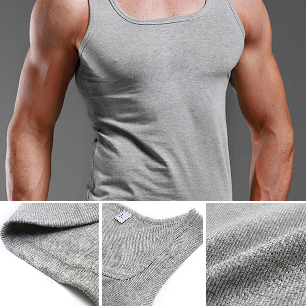 Plus Size Bodybuilding Vest Men Women Black White Clothes Tank Tops Cotton Sleeveless Fitness T-shirts Fit Sports Four Seasons