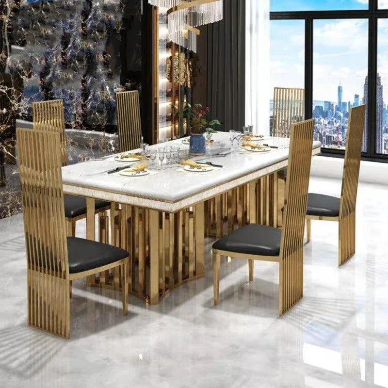 Kitchen Luxury Dining Table Set Coffee Hallway Thickened desktop Kitchen Chair Restaurant Center Sillas Comedor Furnitures