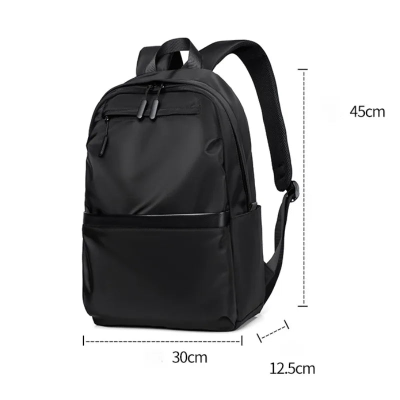 New Style Men's Business Backpack Nylon Solid Color Large Capacity  Student Schoolbag  Travel Backpack on Sale