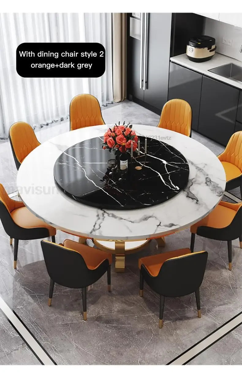 Round Dining Table Kitchen Modern Dining Table Set Small Living Room Apartment Steel Set Home Furniture Mesas Comedor Minimalist