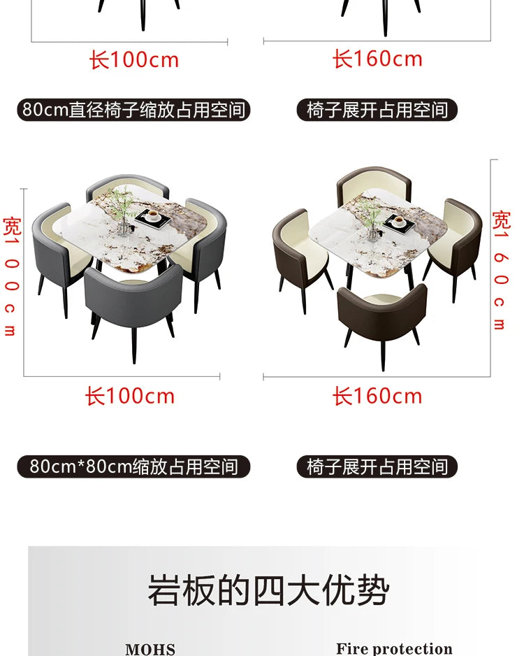 Small Balcony Dining Room Sets Mobile Restaurant Meeting Nordic Dining Room Sets Apartment Coffee Esstisch House Furnitures