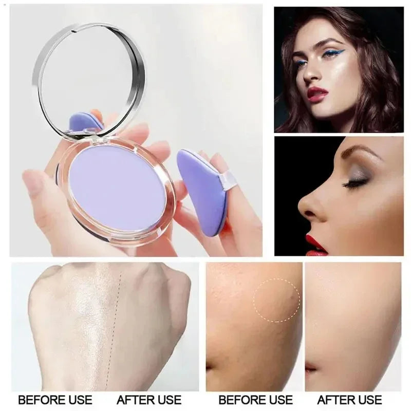 Blue Sky Setting Powder Cake Natural Long-Lasting Oil Control Face Foundation Waterproof Matte Compact  Loose Powder Makeup