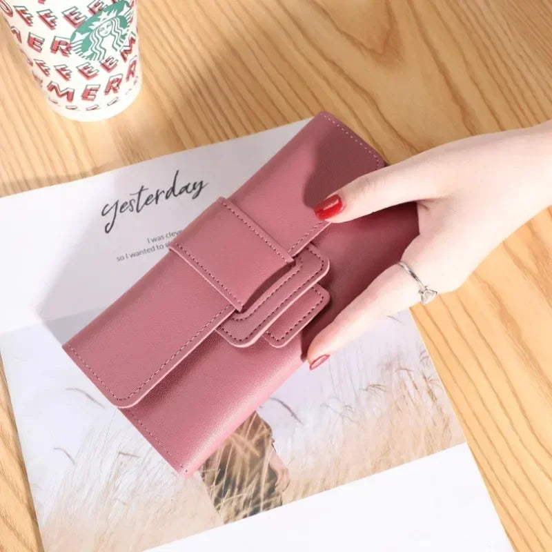 Women Wallet Cardholder Coin Purses Clutch Phone Credit Card Holder Ladies Luxury Large Capacity Leather Bag with Zipper