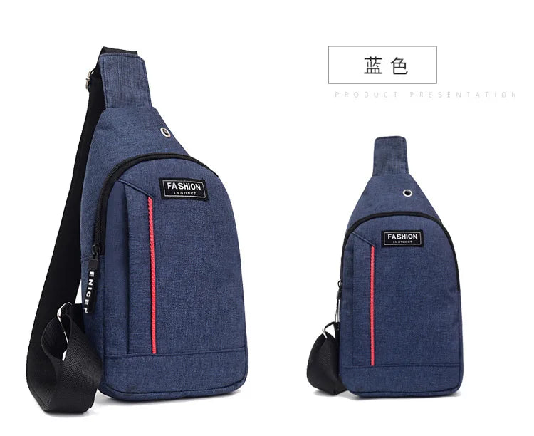 Men Fashion Multifunction Shoulder Bag Crossbody Bag On Shoulder Travel Sling Bag Pack Messenger Pack Chest Bag For Male