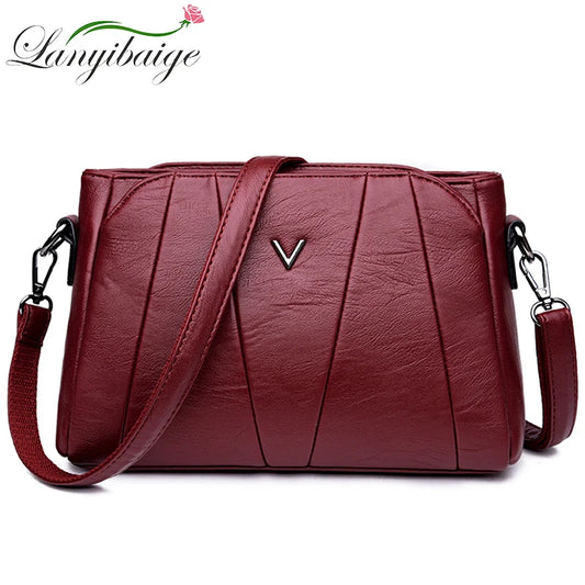 Famous Designer Crossbody Shoulder Bag High Quality Soft Leather Bags Ladies Vintage Handbags Sac A Main Casual Tote Bag Bolsos