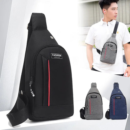 Men Fashion Multifunction Shoulder Bag Crossbody Bag On Shoulder Travel Sling Bag Pack Messenger Pack Chest Bag For Male