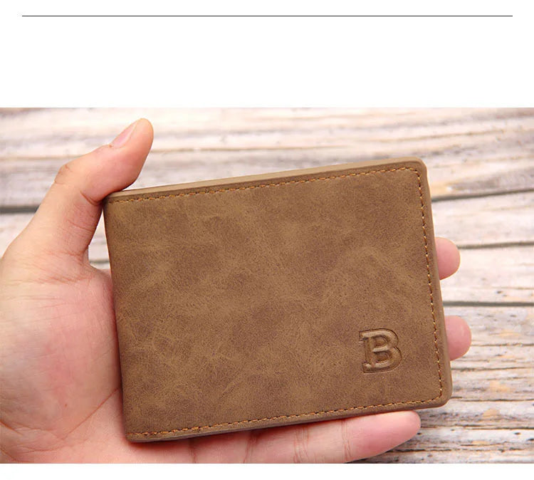 Free Name Engraving Short Men Wallets Slim Card Holder High Quality Male Purses PU Leather Small Coin Pocket Zipper Men's Wallet