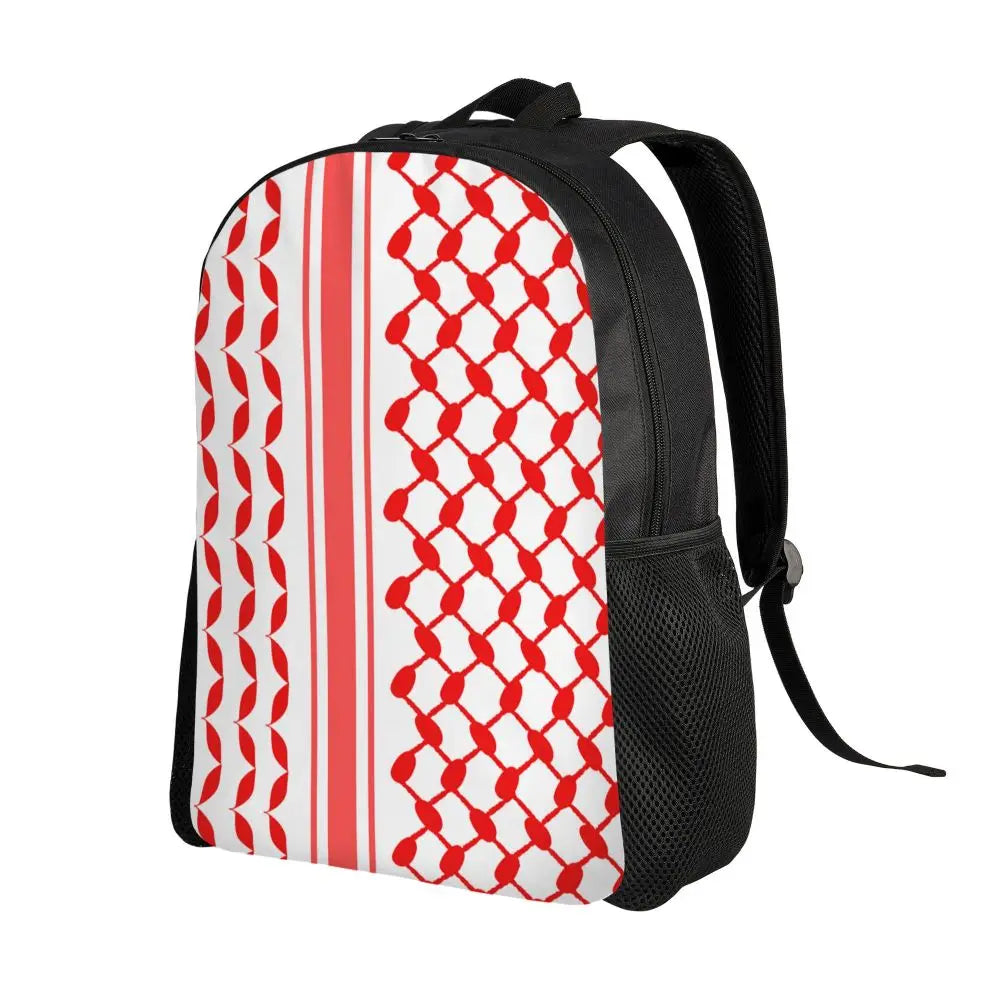 Custom Palestinians Keffiyeh Pattern Backpack for Women Men Waterproof College School Tradition Bag Print Bookbags