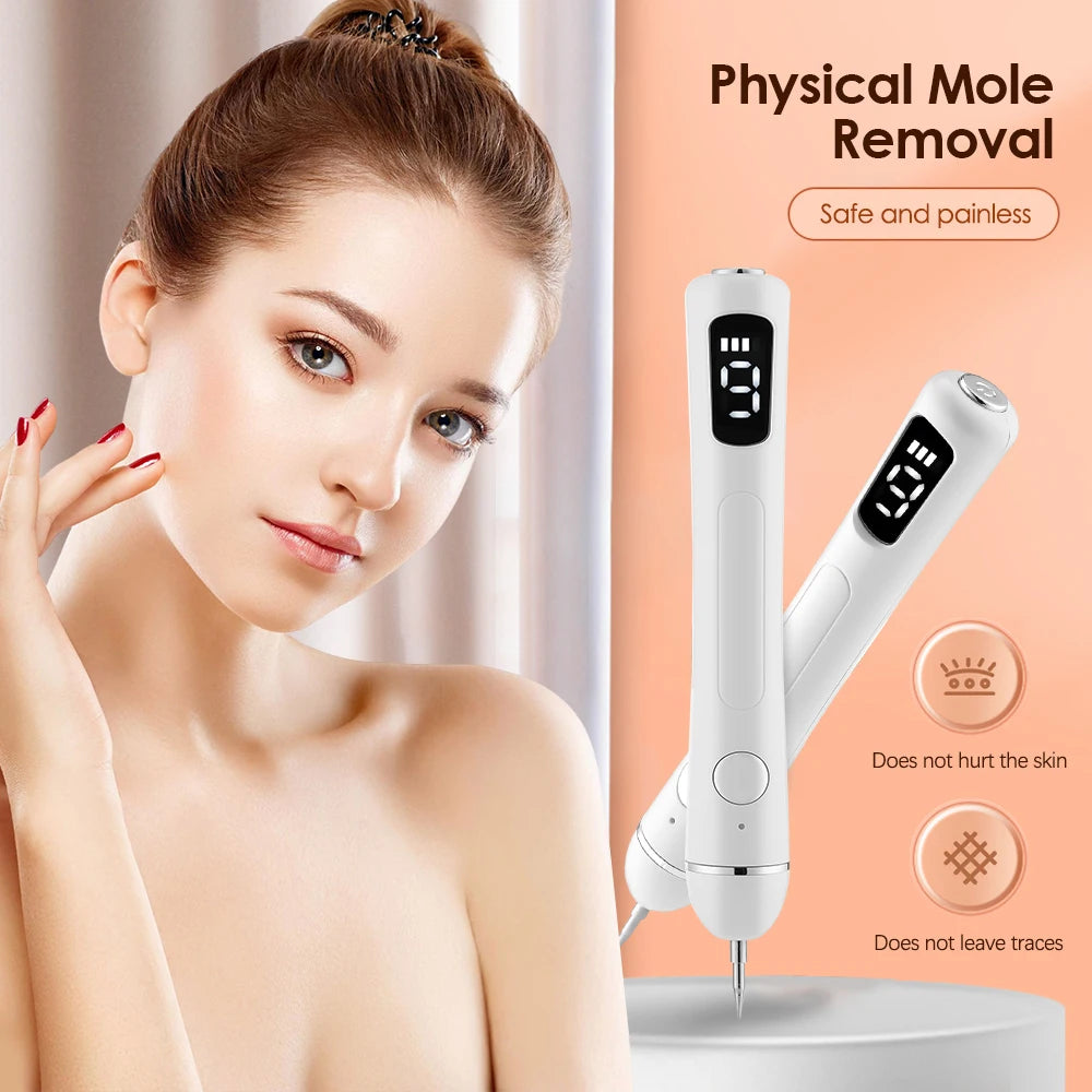 Stylo plasma électrique pour enlever les étiquettes cutanées, 9 modes, pour éliminer les grains de beauté, les verrues, les taches de rousseur, les naevus, les taches brunes, les points noirs, la beauté du visage, les soins de la peau