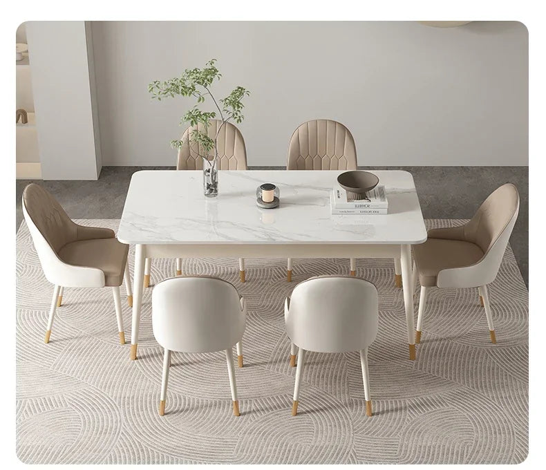 Nordic Restaurant Dining Table Set 4 Chairs Luxury Free Shipping Small Apartmen Table Modern Hotel Lobby Muebles Home Furniture