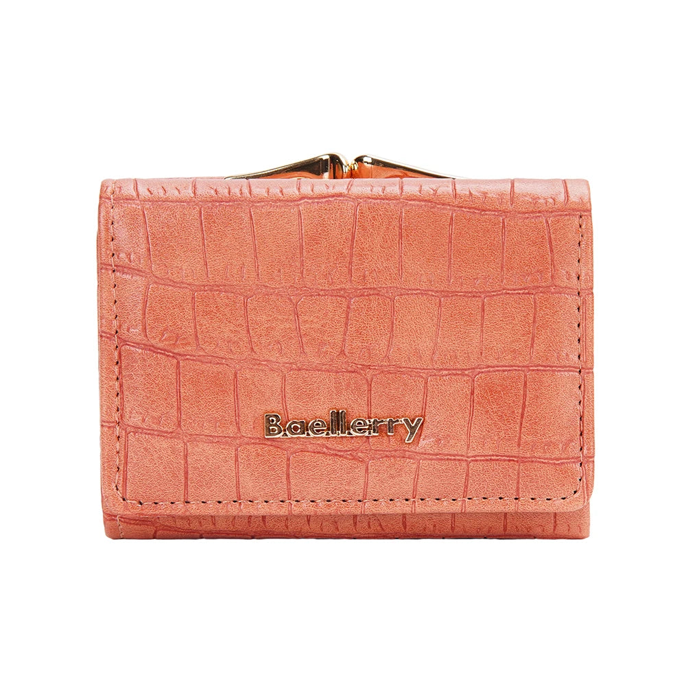 Baellerry New Women Short Wallet Brand Card Holder Simple Coin Pocket High Quality Female Purse Crocodile Pattern Women's Wallet