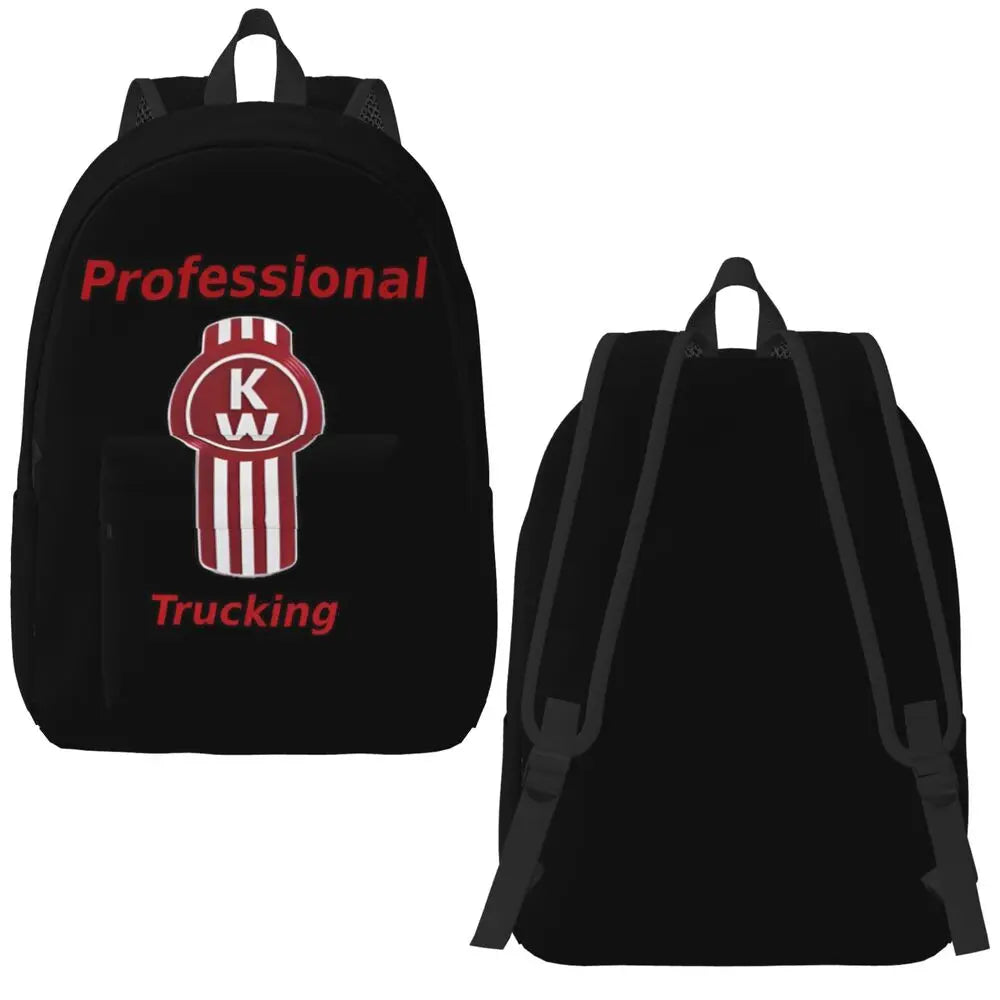 Kenworth Logo Casual Backpack with Pocket High School Business Daypack for Men Women Laptop Computer Canvas Bags