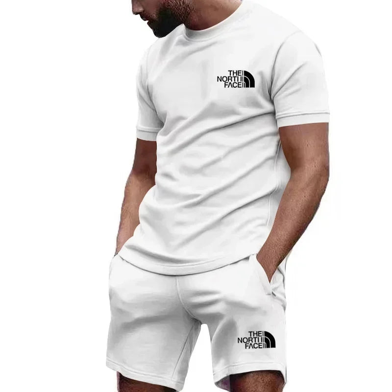 2024 nouveaux vêtements de sport pour hommes T-shirt à manches courtes et short de sport ensemble de pantalons de jogging décontractés d'été ensemble deux pièces pour hommes