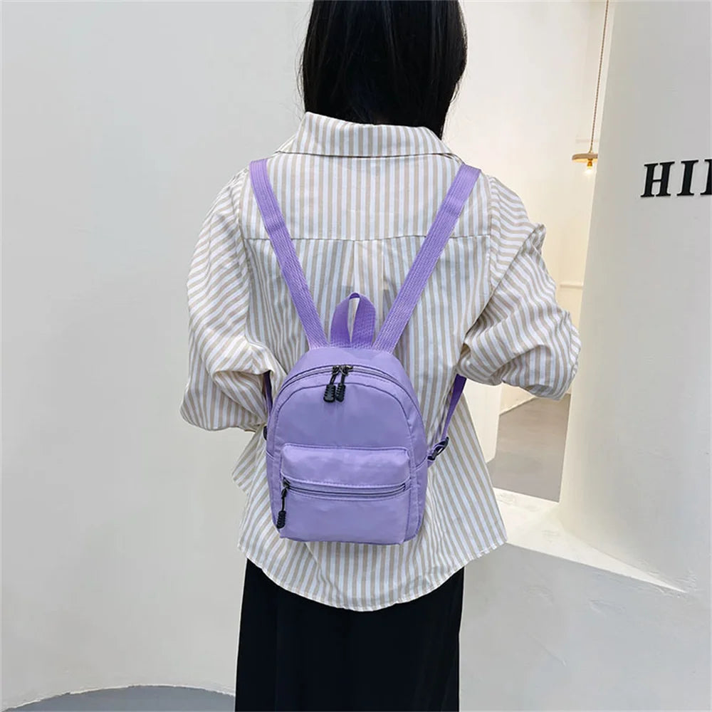 Korea-Style Women'S Backpack Things For Girls School Backpack Fashion Solid Color Simple Casual Traveling Large Capacity Bag