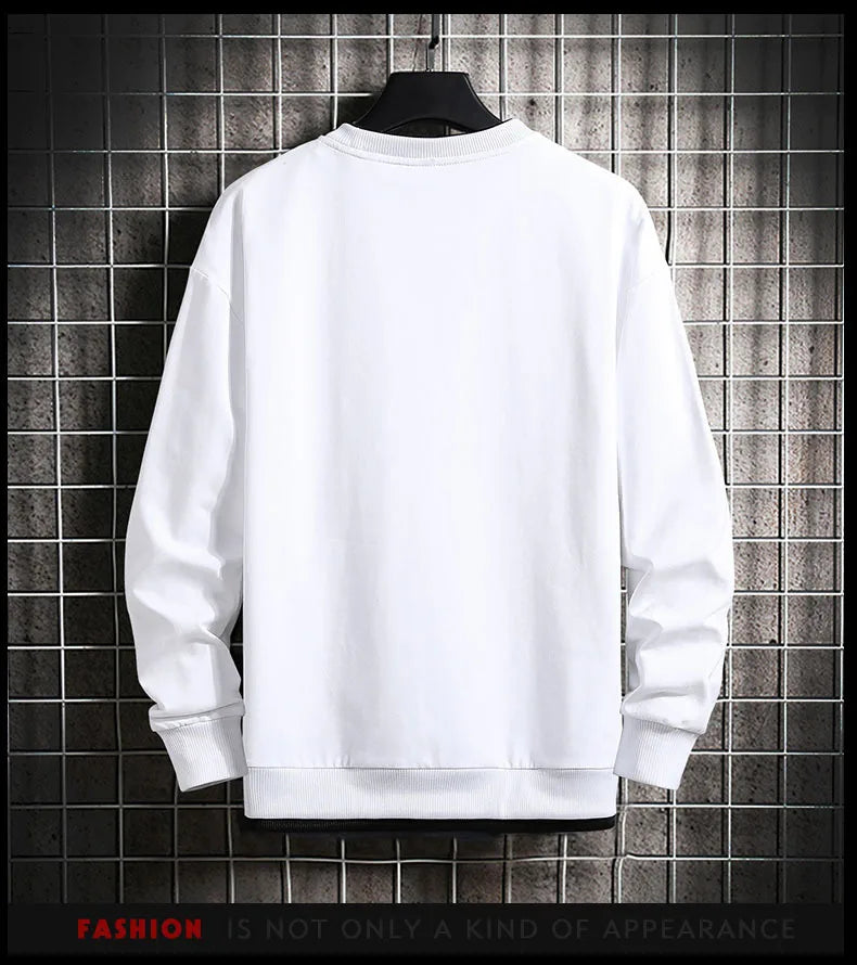 Sweat-shirt décontracté à capuche pour homme, faux deux pièces, multicolore, col rond, mode, style Harajuku, sweat-shirt pour homme, nouveauté 2023